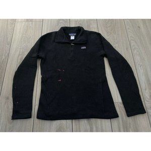 Patagonia Better Sweater Women's 1/4 Zip Fleece Pullover black Size S small